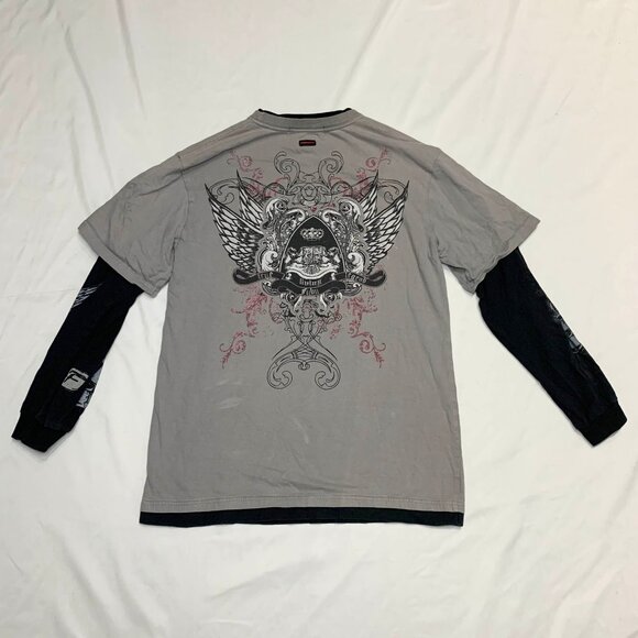 VTG 90s Y2K Rare FUBU The Collection Layered T-Shirt Mens Older Brother Core - Picture 7 of 12